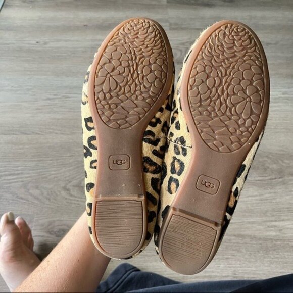 UGG Women's Alloway Leopard Print Slipper Size 7 Soft Lining Slip Ons - Picture 9 of 10